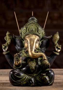 SOLD Wooden Standing Ganesh Statue 36