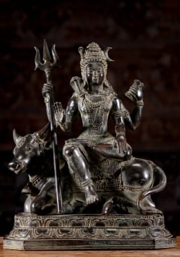 Brass Shiva As Lord Nataraja Statue with Wild Hair Dancing on Dwarf of  Ignorance 20