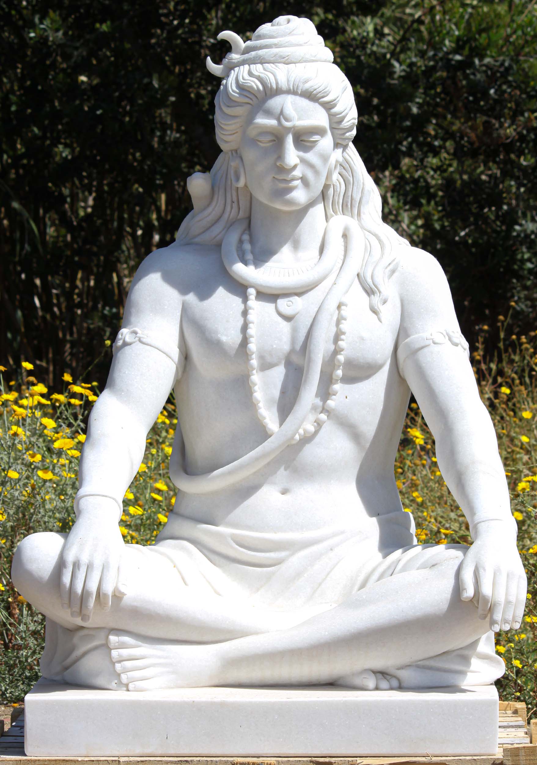 Shiva Captured In Quite Contemplation Meditating On The Shores Of