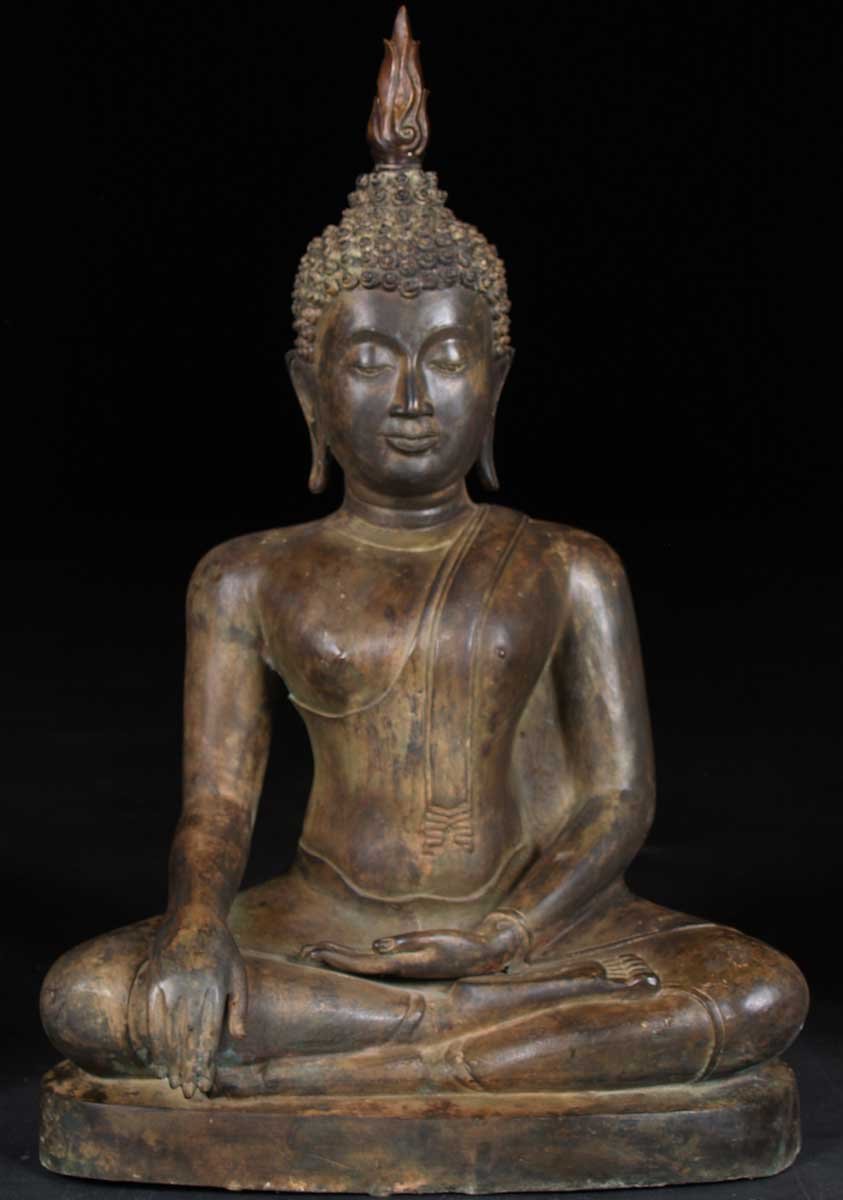 Earth Touching Sukhothai Buddha Statue 30"