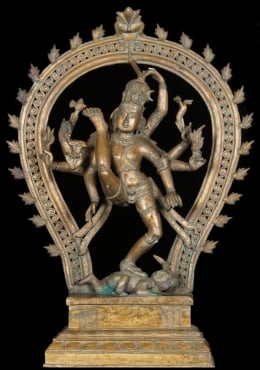 Lost Wax Method South Indian Panchaloha Bronze Standing Shiva Statue ...