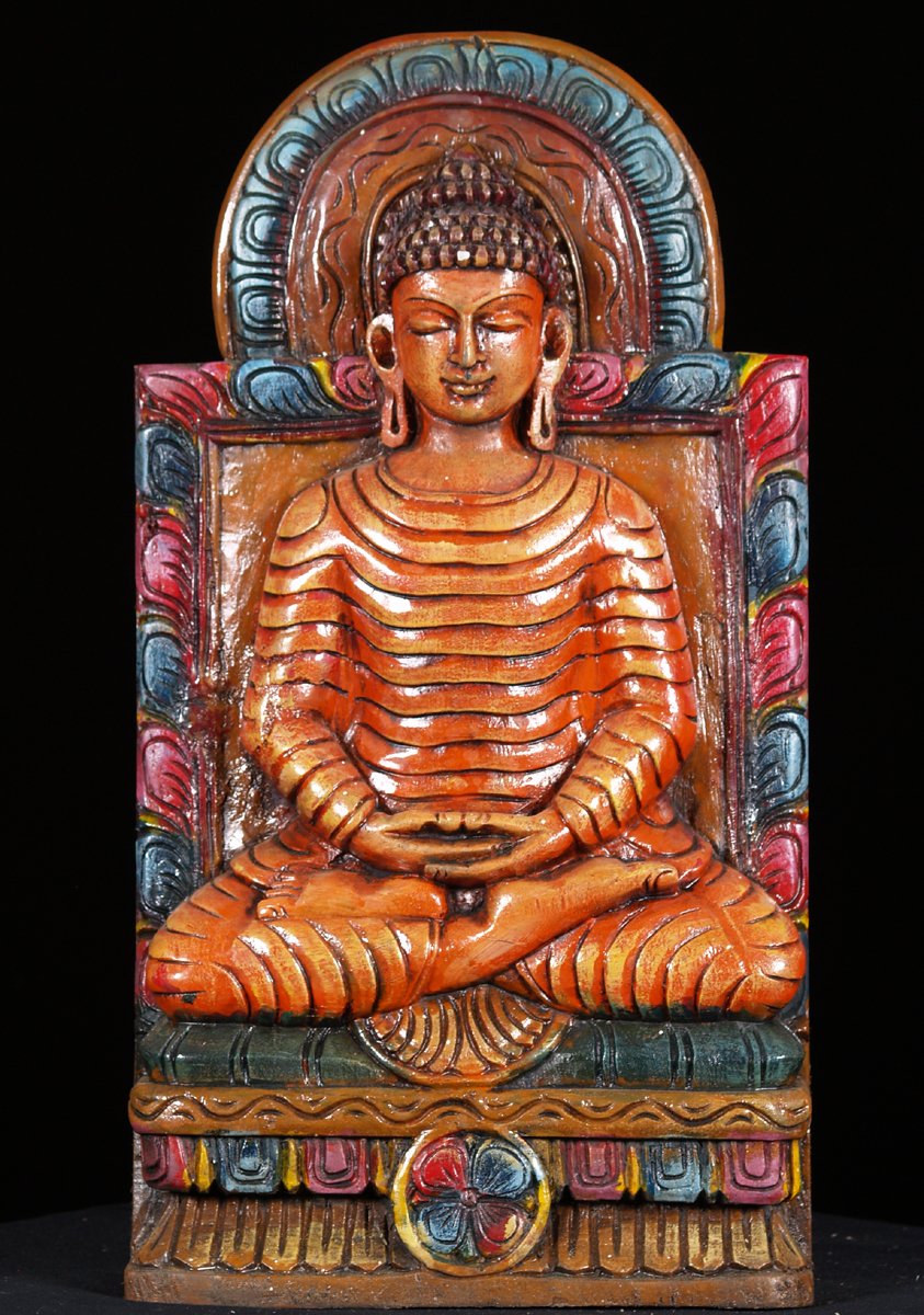 SOLD Seated Meditating Buddha Statue 18" (#52w2z): Hindu Gods & Buddha