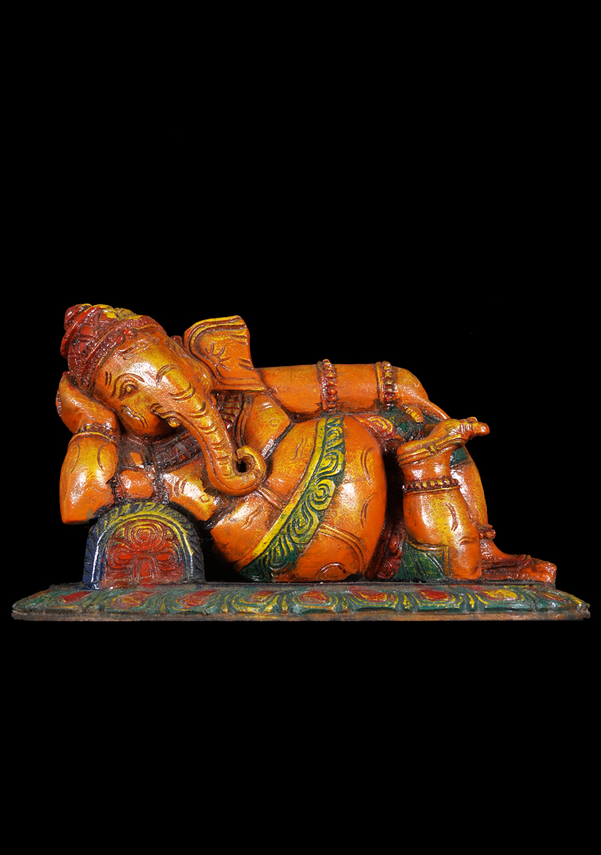 Sleeping Ganesh or Siana Ganesh Statue 14"