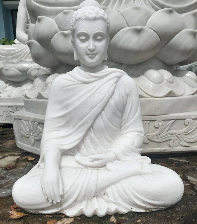 SOLD White Marble Gandhara Buddha Statue 24
