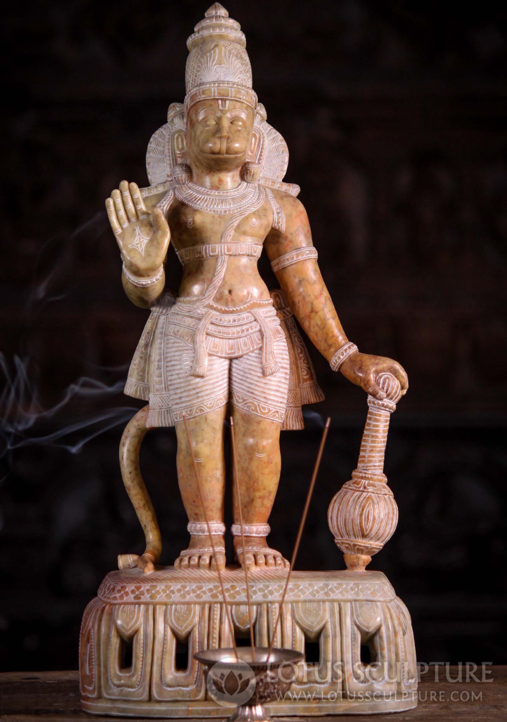 sold-light-colored-red-marble-standing-hanuman-with-club-or-gada