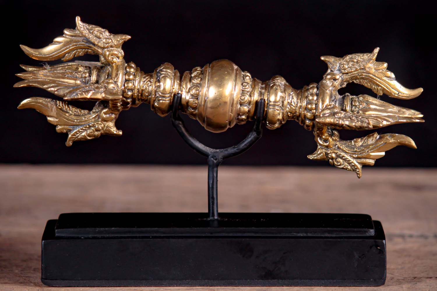 Oxidized Brass 8 Double Dorje Vajra Vishwa Old Antiqued Buddhist