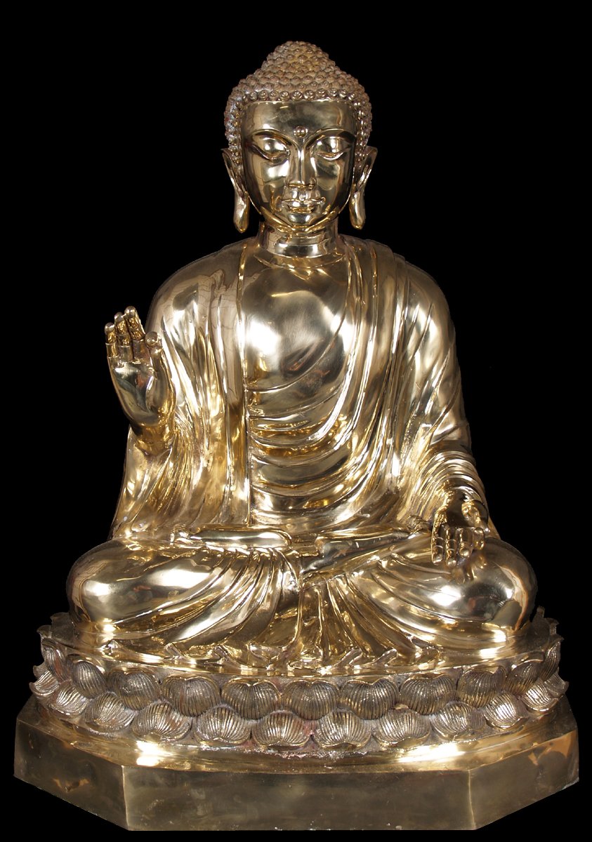 Sold Brass Japanese Teaching Buddha Statue 36 55t17 Hindu Gods Buddha Statues