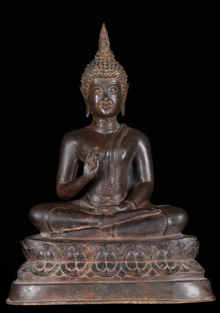 Sukhothai Brass Buddha Statue 15"