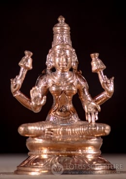 32 Brass Large Goddess Mariamman (South Indian Durga)