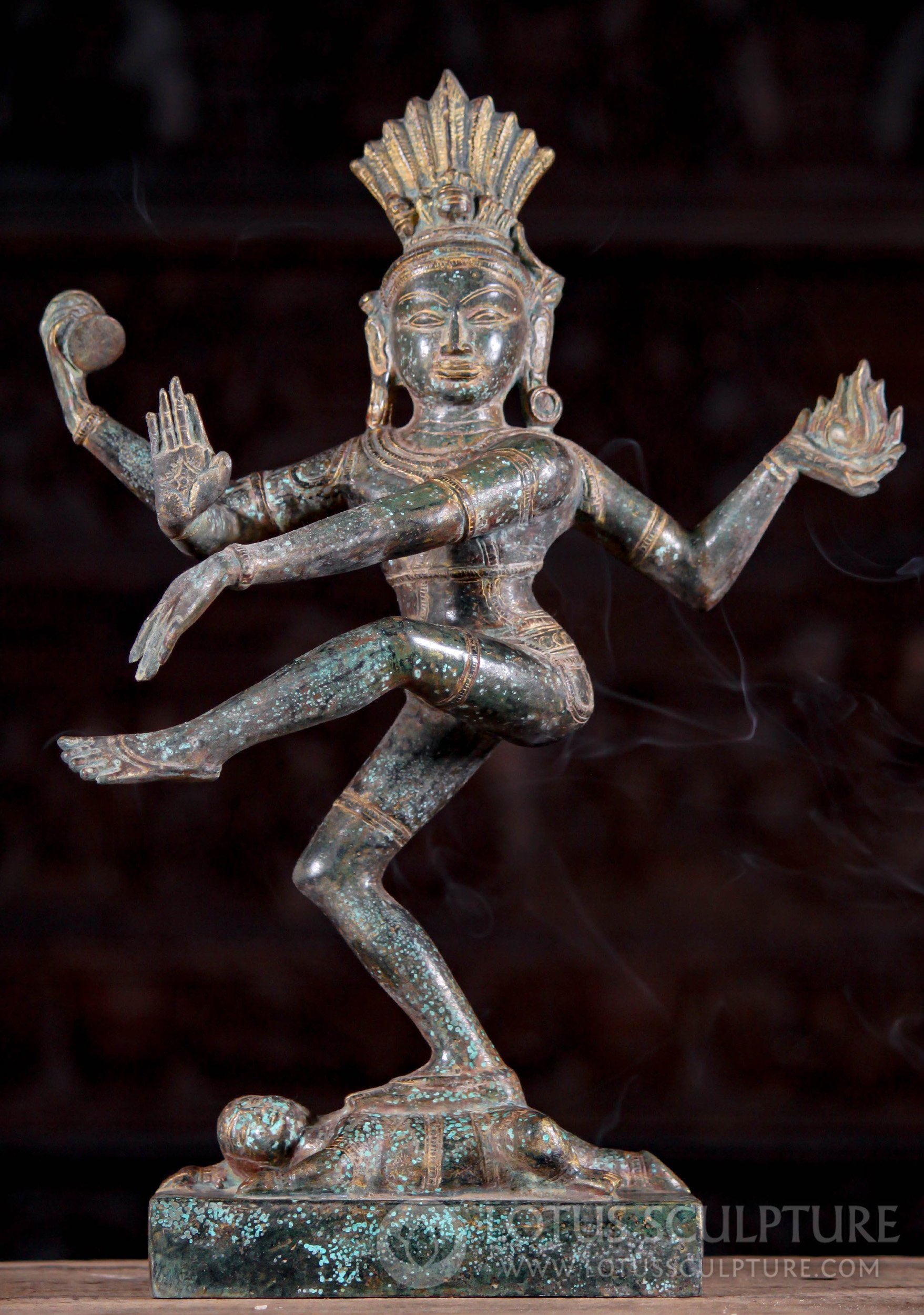 Cambodian-Style Nataraja Bronze Statue: The Cosmic Dance of Creation 16"