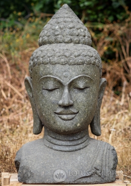 SOLD Stone Buddha Garden Bust 19