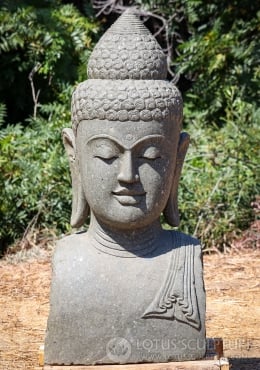 SOLD Stone Muchalinda Meditating Buddha Statue 37