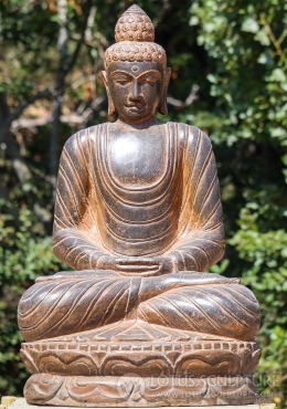 SOLD Stone Namaste Garden Buddha Statue 36