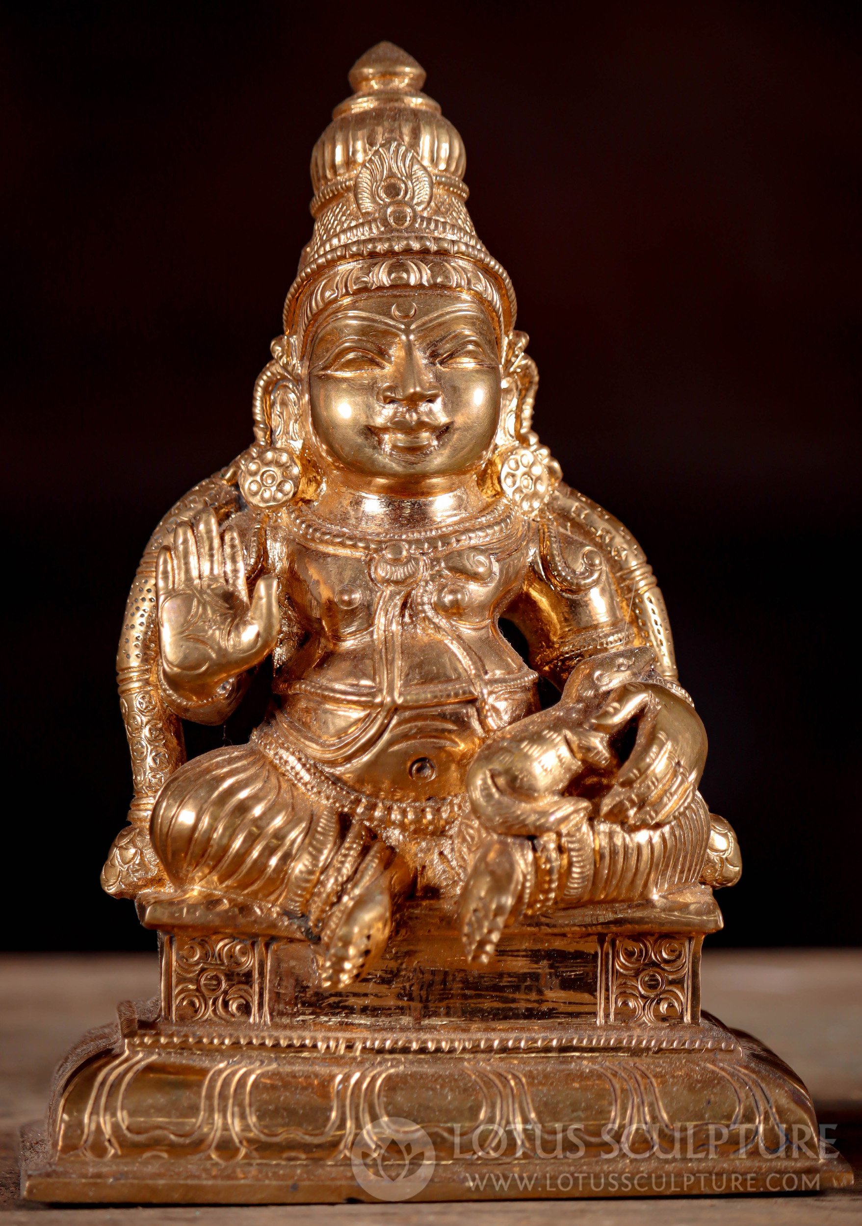 Golden Kubera: Panchaloha Bronze - Symbol of Affluence & Divine Prosperity Blessings 6"