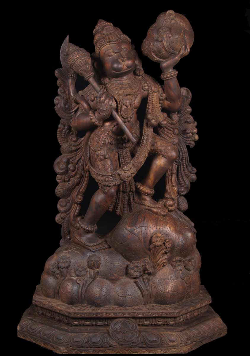 Hanuman Carrying Mountain Statue 56"