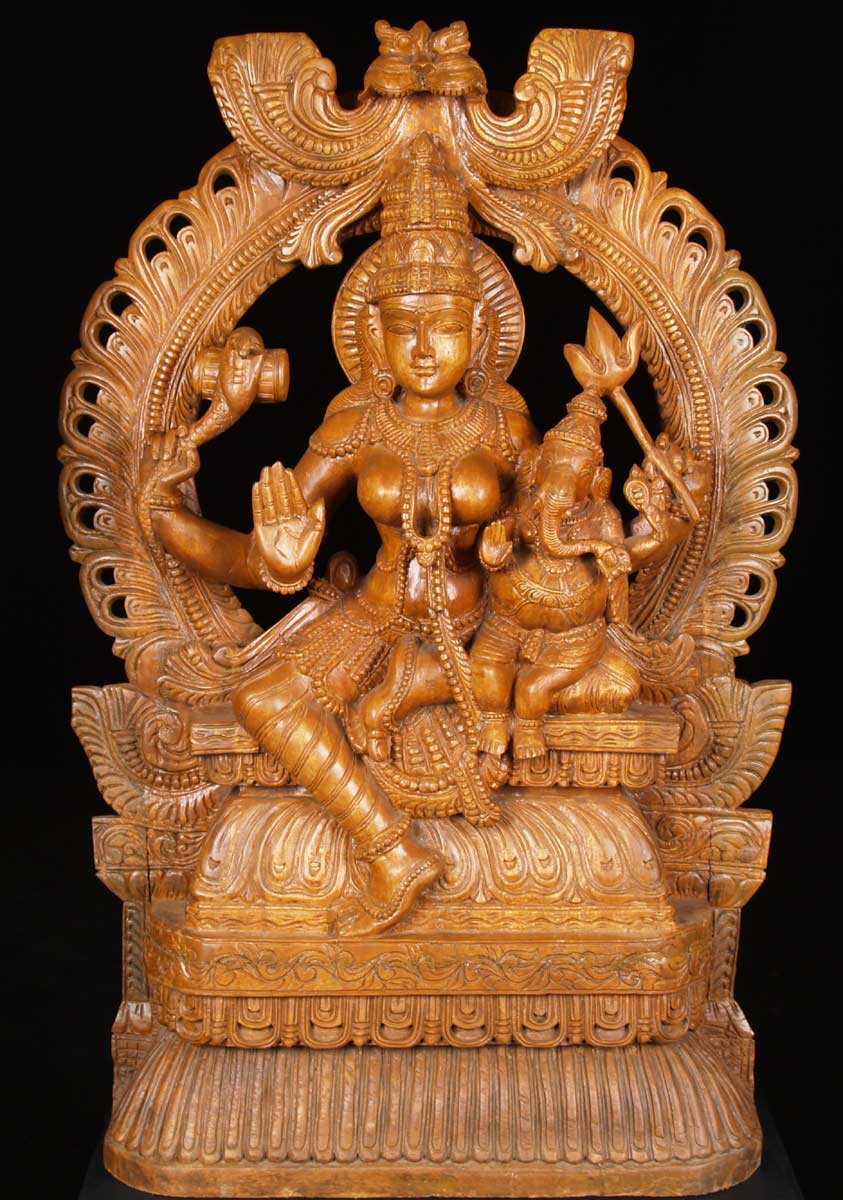 Shakti Marriaman & Ganesh Statue 37"