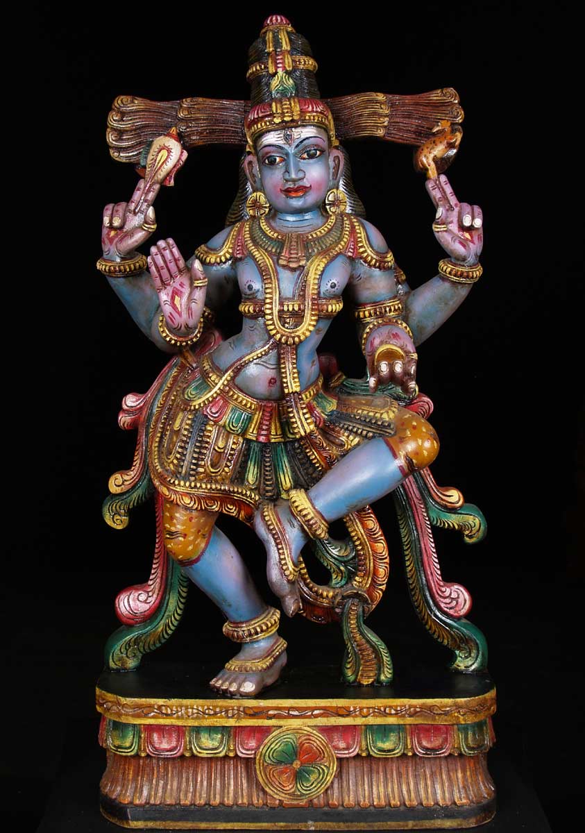 SOLD Wooden Dancing Shiva Statue 36" (#59w17x): Hindu Gods ...