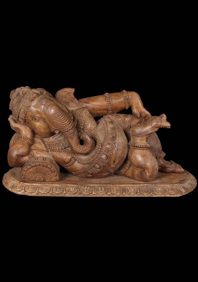 Siana or Laying Ganesh Statue 26"