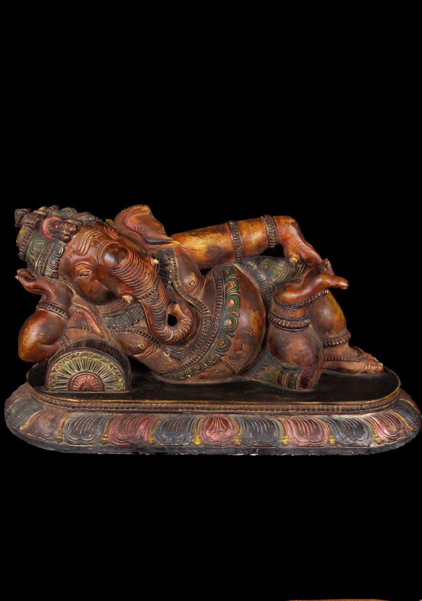 Siana Colored Wood Ganesh 36"