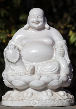 SOLD Natural Wooden Fat & Happy Buddha 24