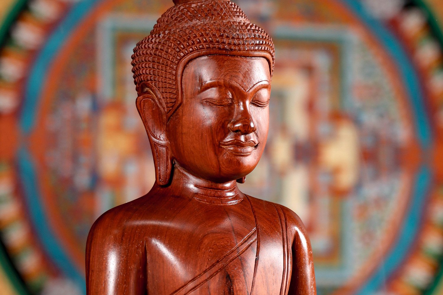 Sandalwood Beautifully Hand Carved Rare Meditation Buddha Statue