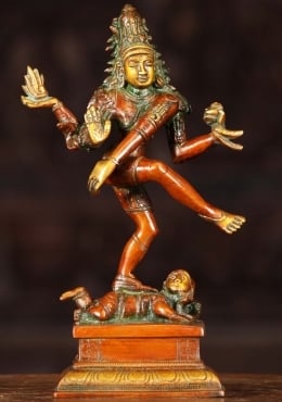 M&M - Brass Dancing Shiva Natraj Idol / Natarajar Statue / Natraj