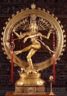 M&M - Brass Dancing Shiva Natraj Idol / Natarajar Statue / Natraj