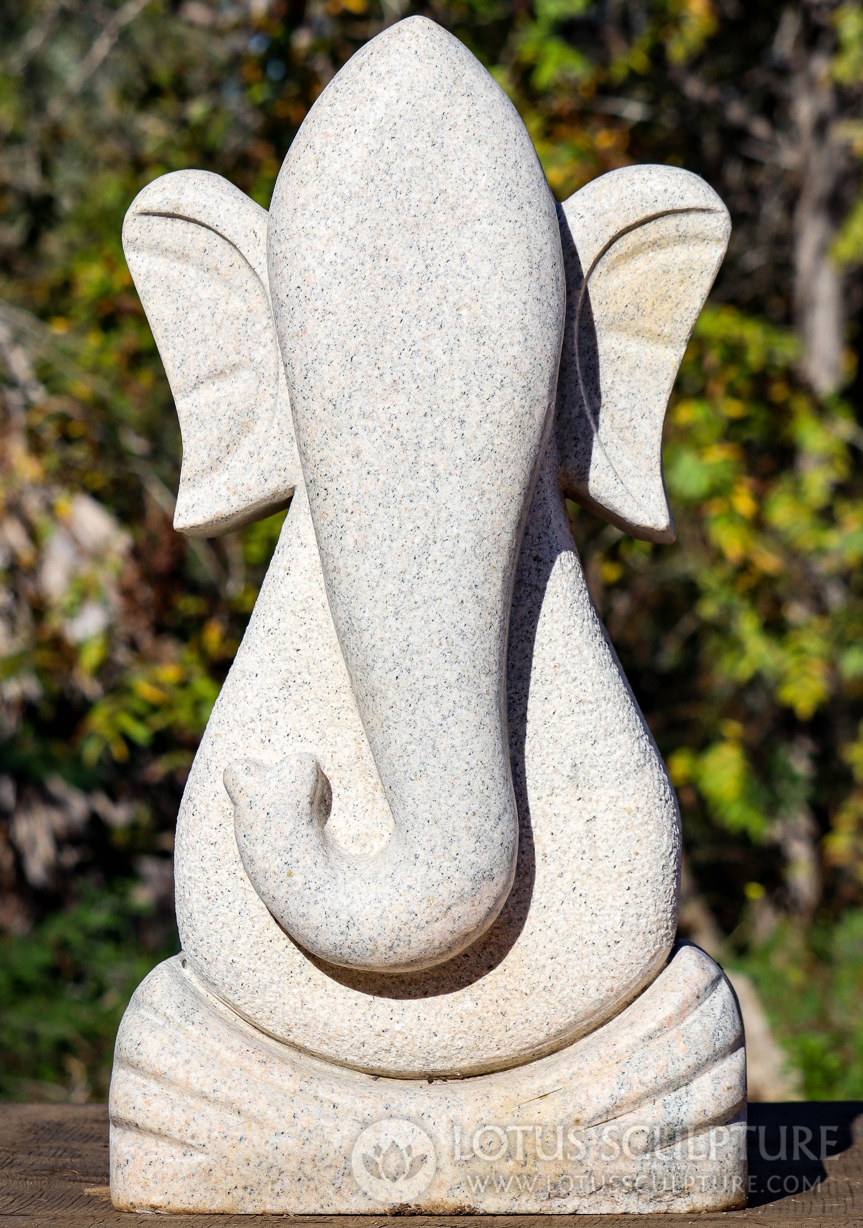 Shiva Gold Granite Modern Abstract Ganesh Statue Perfect in the Garden in any Weather 28"