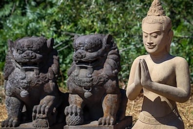 One-of-a-kind Buddhist and Hindu Garden Statues