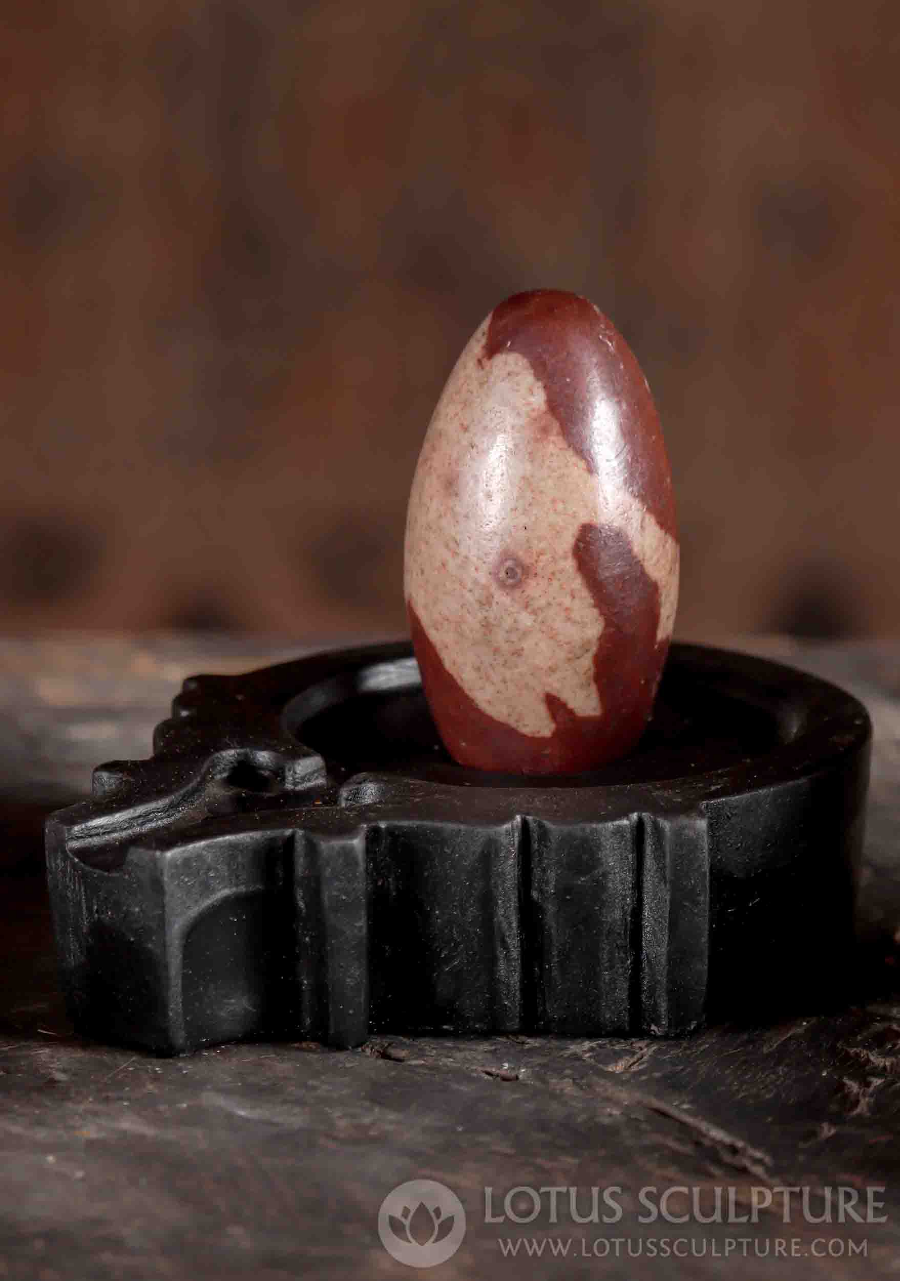 Lingam & Yoni Sculpture Perfect for Abhishekam Ceremonial Narmada Stone & Black Marble 4"