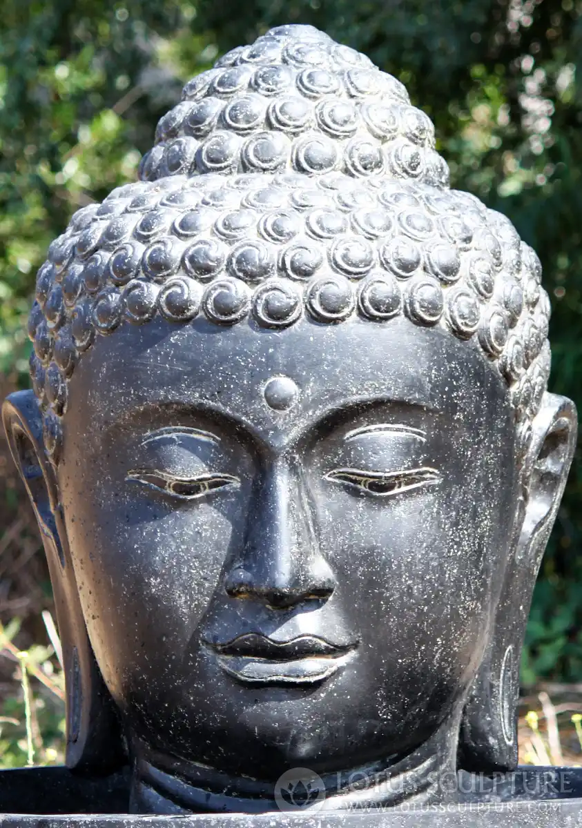 PREORDER Buddha Head Fountain with 3rd Eye Perfect Water Feature for Garden 38", Optional Basin 48"