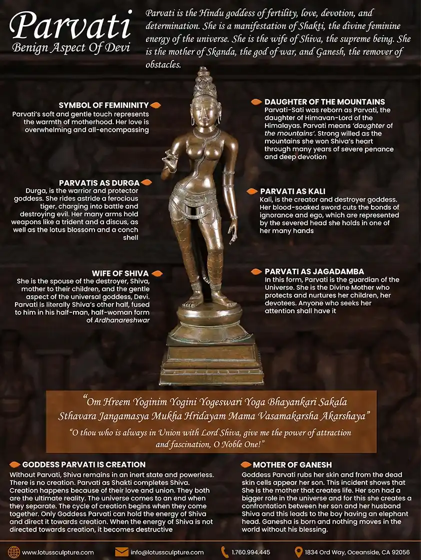 Hindu Goddess Parvati Infographic of Symbolism