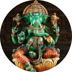 Wooden Hindu God Ganesha Remover of Obstacles