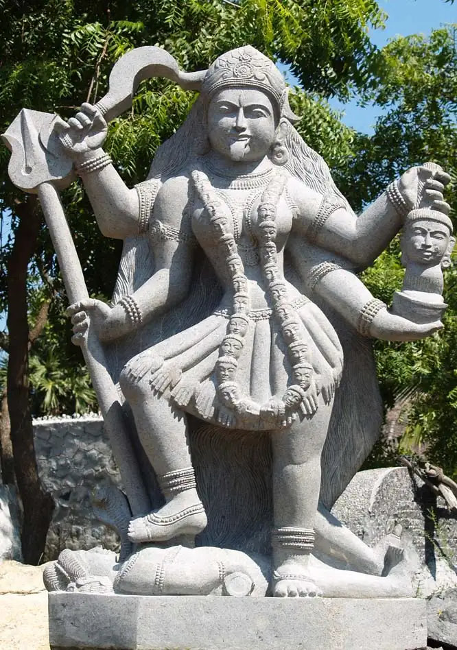 Custom Granite Stone Kali Sculpture