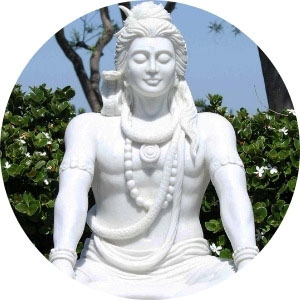 White Marble Hindu God Shiva the Destroyer