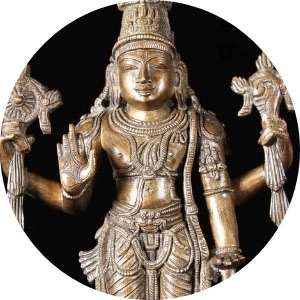 Bronze Hindu God Vishnu the Preserver