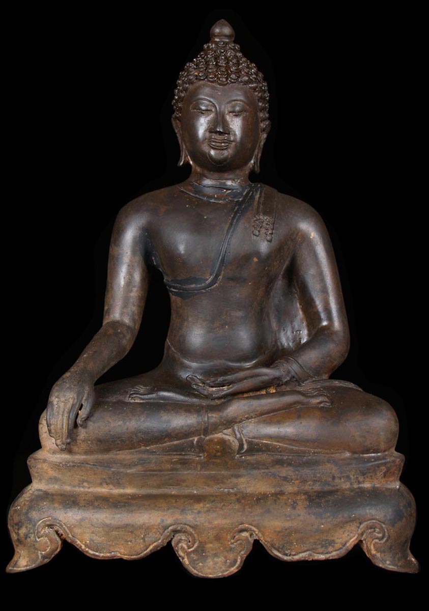 Chiang Saen Earth Touching Buddha Statue 14"