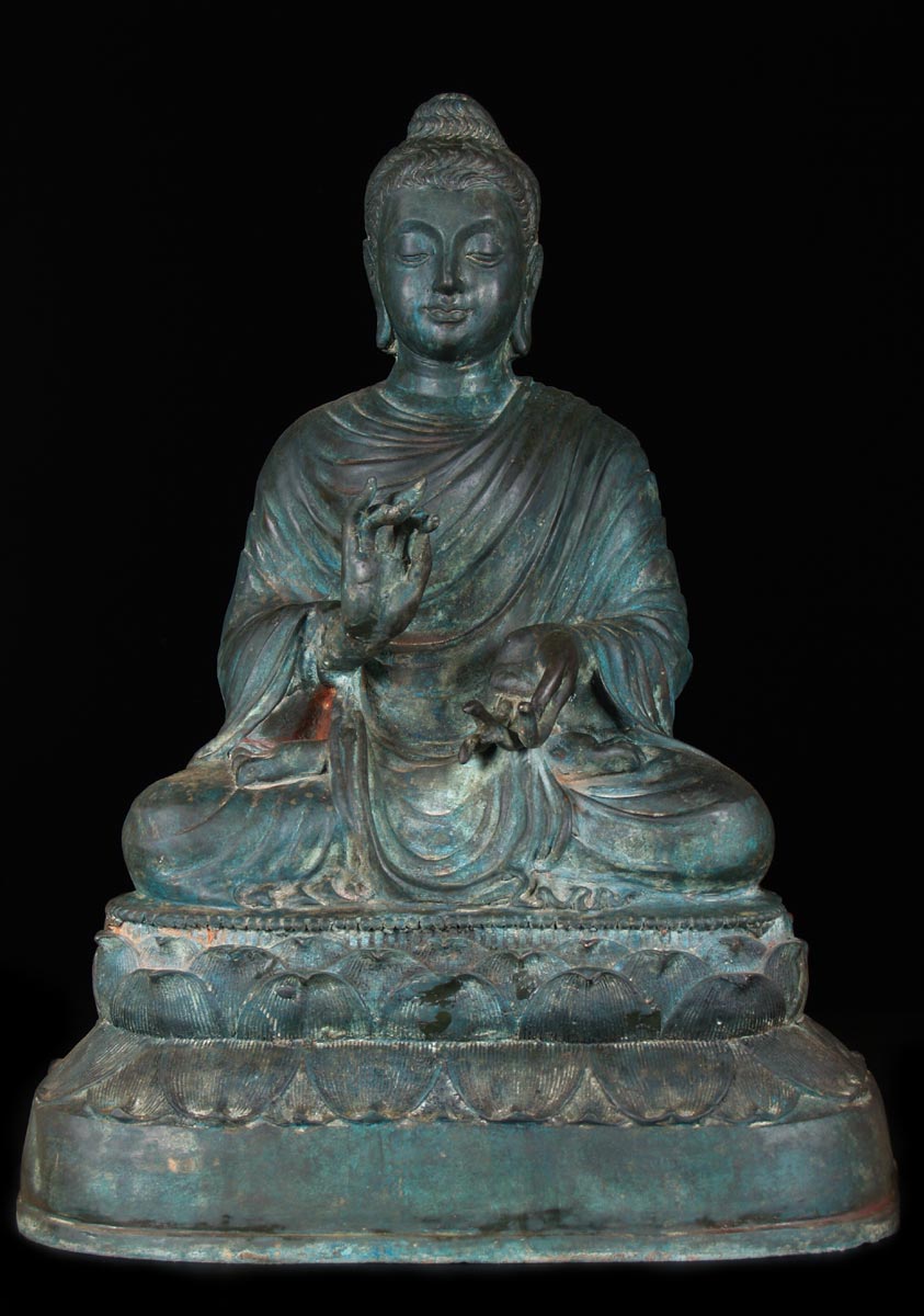 Dharmachakra Gandhara Buddha Statue 27"