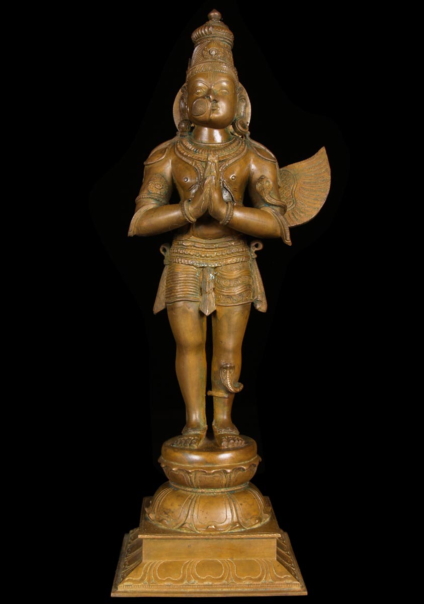 Bronze Hanuman & Garadu in One Form 18"