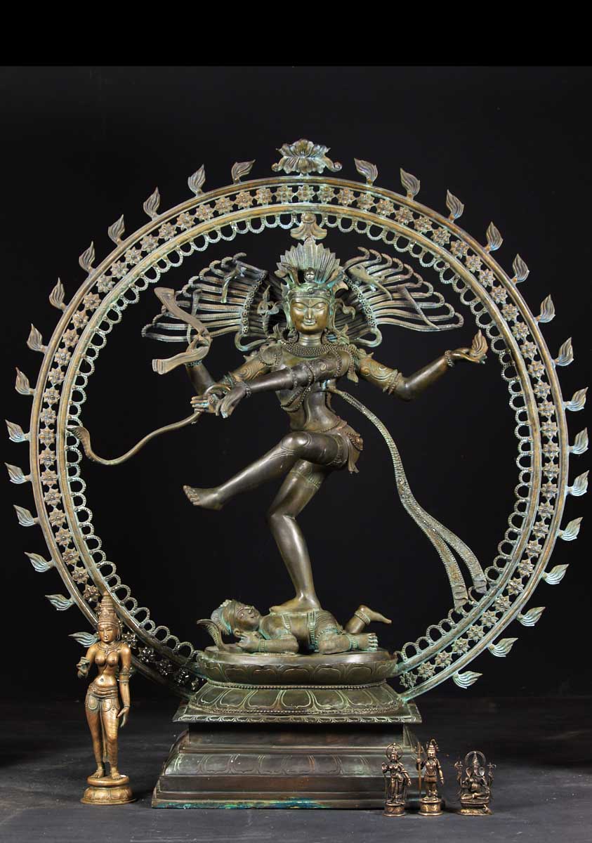 Large Brass Nataraja Statue 58"