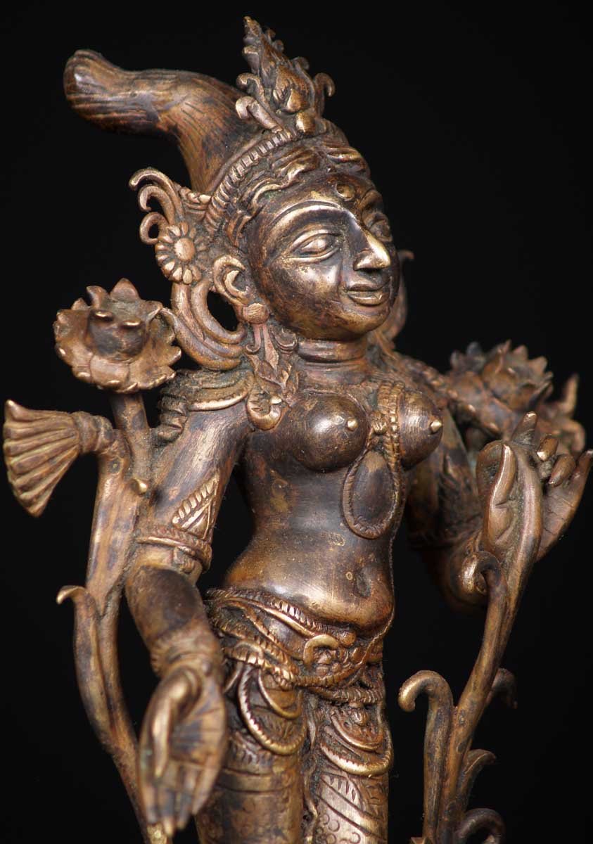 Standing Bronze Tara Statue 11"