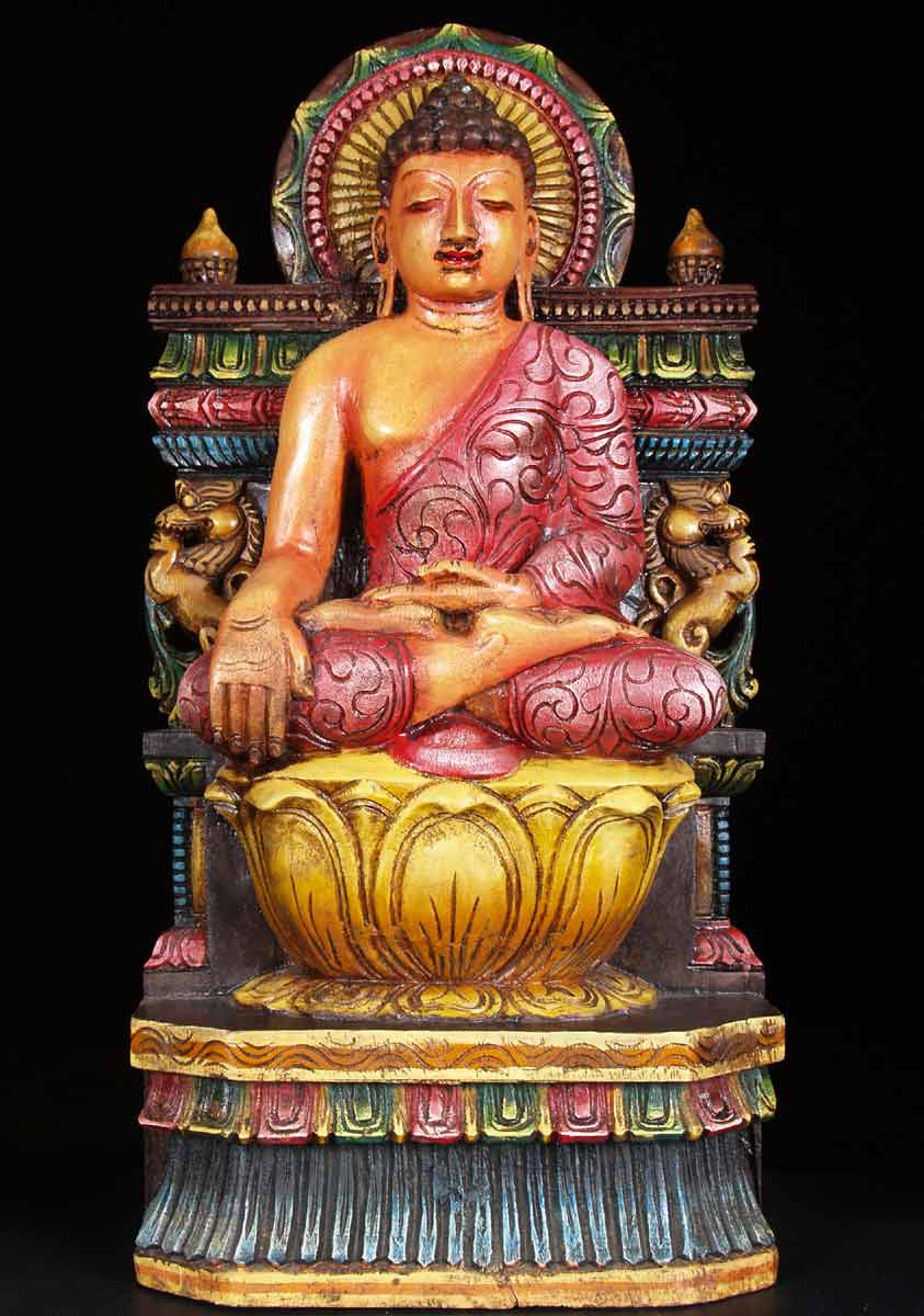 Buddha Statue with Makaras 24"