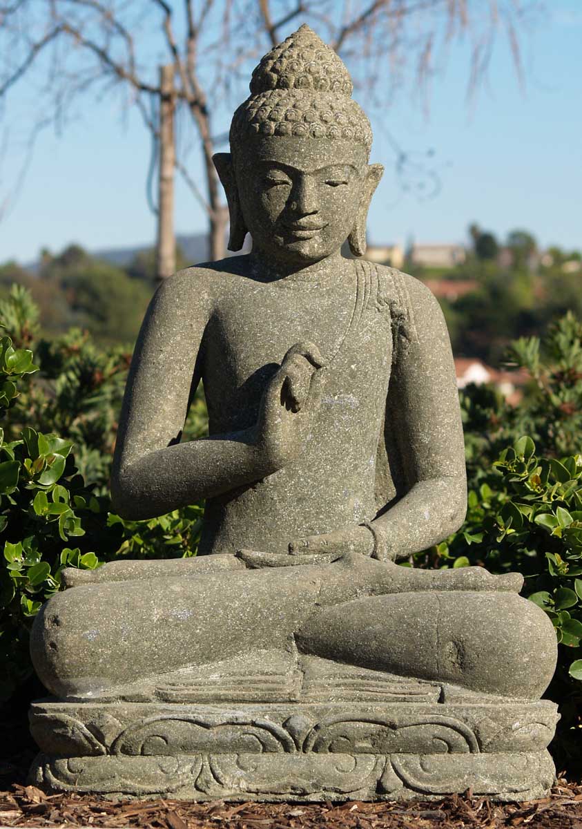 Dharma Chakra Garden Buddha 30"