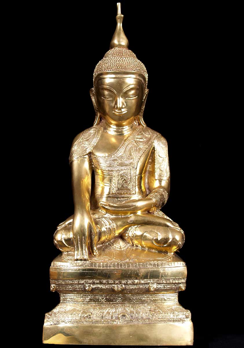 Golden Chaing Mai Buddha Statue 23"