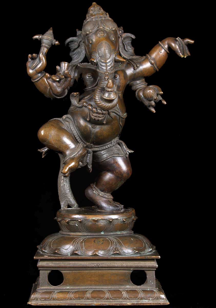 Bronze Dancing Ganesh 27"