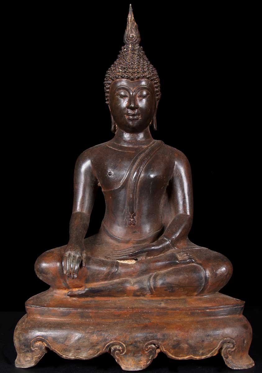 Earth Touching Buddha Statue 15.5"