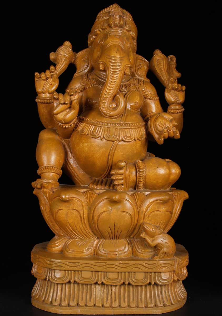 Relaxed Seated Ganesh Statue 23"