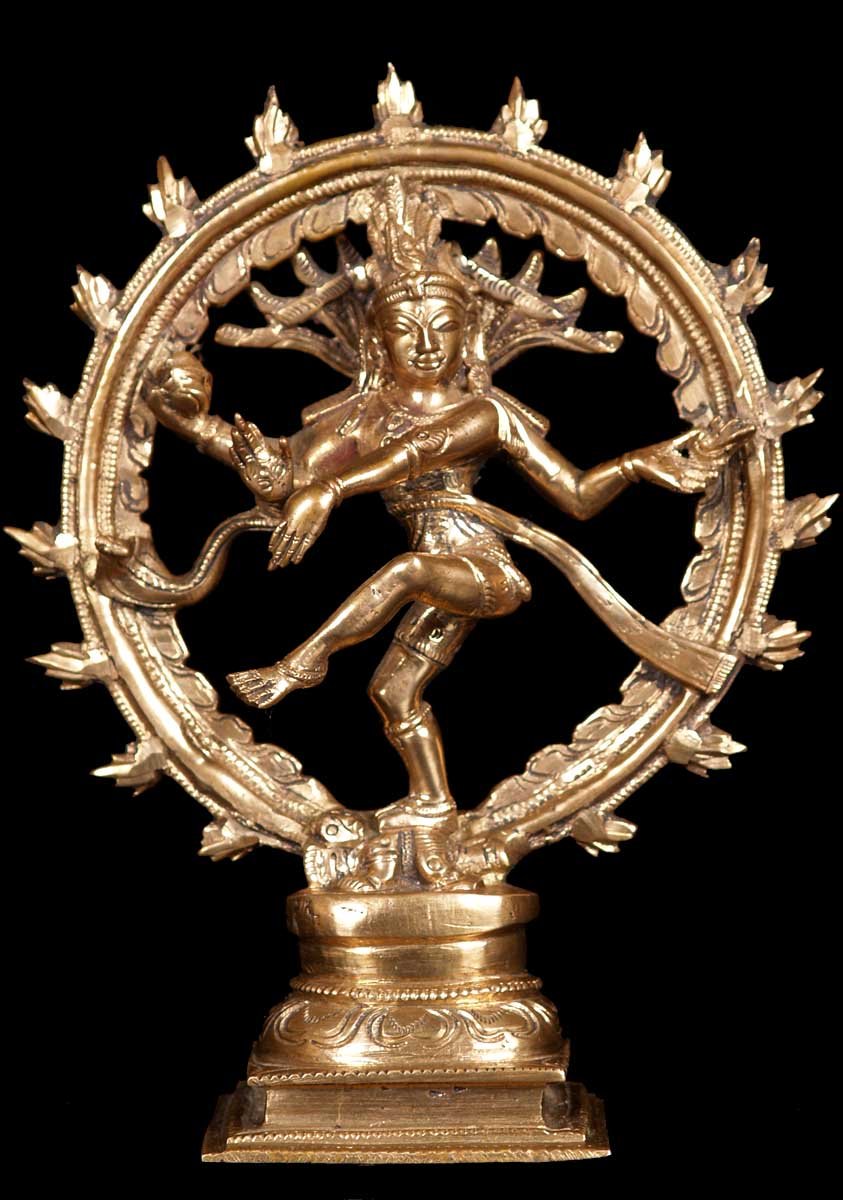 Nataraja Polished Bronze Statue 7"