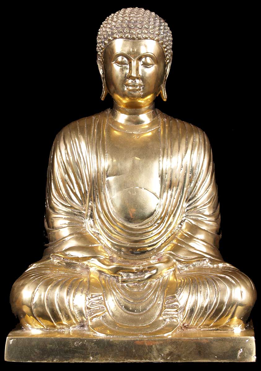 Sold Golden Japanese Meditating Buddha 15 55t4 Hindu Gods Buddha Statues