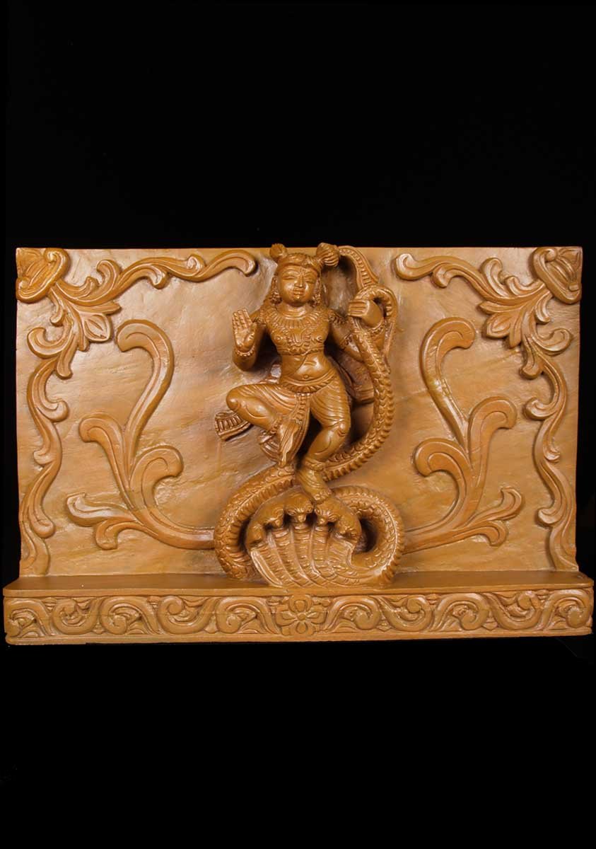 Wall Panel of Krishna Dancing on Kaliya 24"